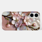 Roze Sakura iPhone Hoesje Romantisch Bloemmotief (Achterkant (horizontaal))