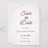 Roze Sakura Japanse Cherry Blossom Save The Date (Voorkant)