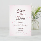 Roze Sakura Japanse Cherry Blossom Save The Date (Staand voorkant)