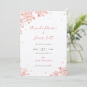Roze Sakura Japanse Cherry Blossom sparen de Datum Kaart (Staand voorkant)