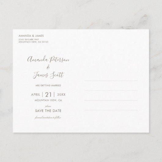 Roze Sakura Japanse Cherry Blossom sparen de Datum Uitnodiging Briefkaart (Achterkant)