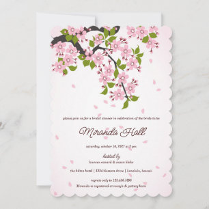 Roze Sakura Japanse Cherry Blossom Vrijgezellenfee Kaart