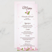 Roze Sakura Japanse Cherry Blossom Weddenschap Menu (Voorkant / Achterkant)