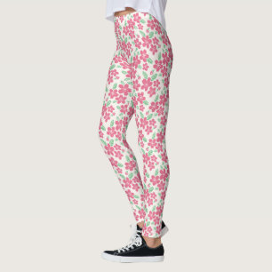Roze Sakura Japanse Floral Yoga Running Pants Leggings