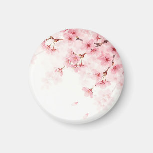 Roze Sakura Kersenbloesem Watercolor Patroon Magneet