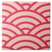  roze Sakura Koinobori visschaliepatroon Tegeltje (Voorkant)