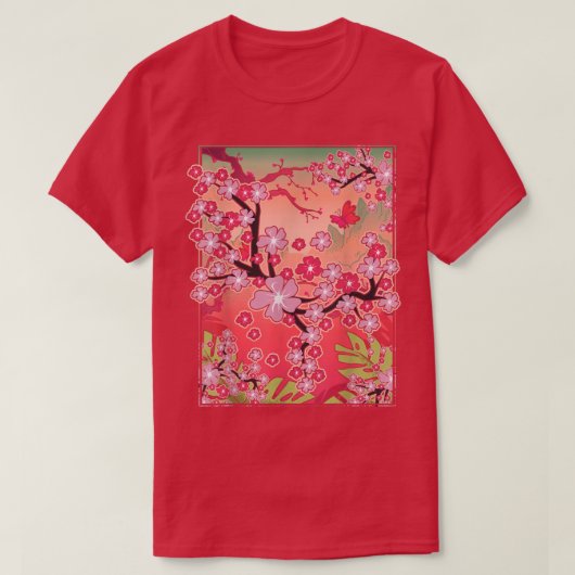 Roze  Sakura Lover Japanse Cherry Bl T-shirt (Design voorkant)