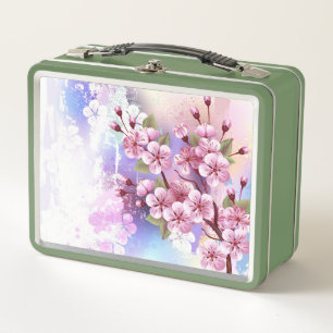 Roze Sakura op geschilderde achtergrond