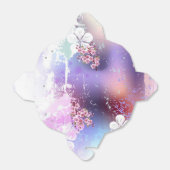 Roze Sakura op geschilderde achtergrond Bedankdoosjes (Uitgevouwen)