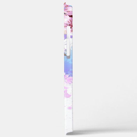 Roze Sakura op geschilderde achtergrond Case-Mate iPhone Case (Achterkant / Links)