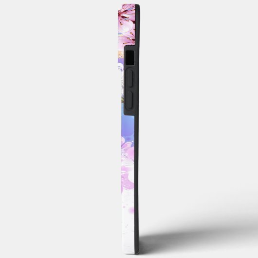 Roze Sakura op geschilderde achtergrond Case-Mate iPhone Case (Achterkant / Links)