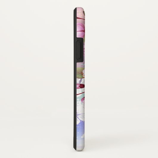 Roze Sakura op geschilderde achtergrond Case-Mate iPhone Case (Achterkant / rechts)