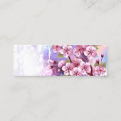 Roze Sakura op geschilderde achtergrond Contactkaartje (Voorkant)