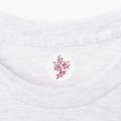 Roze Sakura op geschilderde achtergrond Labels (Aangebracht)