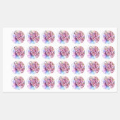 Roze Sakura op geschilderde achtergrond Labels (Vel)