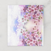 Roze Sakura op geschilderde achtergrond Plaatskaartje (Buitenkant ongevouwen)