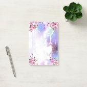 Roze Sakura op geschilderde achtergrond Post-it® Notes (Kantoor)