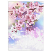 Roze Sakura op geschilderde achtergrond Tafelkleed (Voorkant)