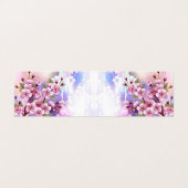 Roze Sakura op geschilderde achtergrond Visitekaartje (Buitenkant ongevouwen)