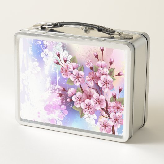 Roze Sakura op het schilderen Achtergrond (Achterkant)