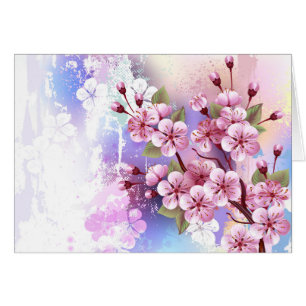 Roze Sakura op het schilderen Achtergrond