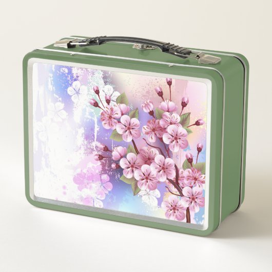 Roze Sakura op het schilderen Achtergrond (Achterkant)