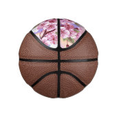 Roze Sakura op het schilderen Achtergrond Basketbal (Rechts)