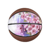 Roze Sakura op het schilderen Achtergrond Basketbal (Voorkant)