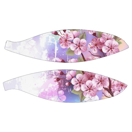 Roze Sakura op het schilderen Achtergrond Basketbal (Panelen)