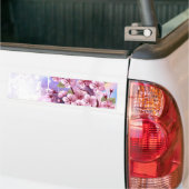 Roze Sakura op het schilderen Achtergrond Bumpersticker (Op Truck)