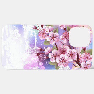Roze Sakura op het schilderen Achtergrond Case-Mate iPhone Case