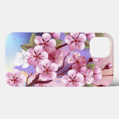 Roze Sakura op het schilderen Achtergrond Case-Mate iPhone Case (Achterkant (horizontaal))