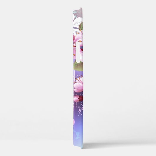 Roze Sakura op het schilderen Achtergrond Case-Mate iPhone Case (Achterkant / Rechts)