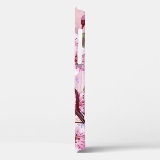 Roze Sakura op het schilderen Achtergrond Case-Mate iPhone Case (Achterkant / Links)