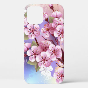 Roze Sakura op het schilderen Achtergrond Case-Mate iPhone Case