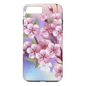 Roze Sakura op het schilderen Achtergrond Case-Mate iPhone Case (Achterkant)