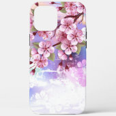 Roze Sakura op het schilderen Achtergrond Case-Mate iPhone Case (Achterkant)