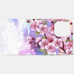 Roze Sakura op het schilderen Achtergrond Case-Mate iPhone Case