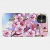 Roze Sakura op het schilderen Achtergrond Case-Mate iPhone Case (Achterkant (horizontaal))