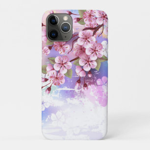 Roze Sakura op het schilderen Achtergrond Case-Mate iPhone Case