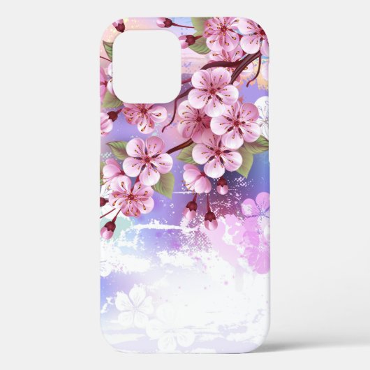 Roze Sakura op het schilderen Achtergrond Case-Mate iPhone Case (Achterkant)