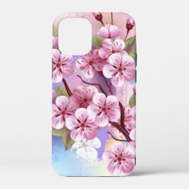 Roze Sakura op het schilderen Achtergrond Case-Mate iPhone Case