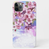Roze Sakura op het schilderen Achtergrond Case-Mate iPhone Case (Achterkant)