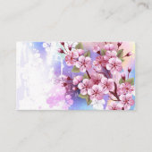 Roze Sakura op het schilderen Achtergrond Contactkaartje (Voorkant)