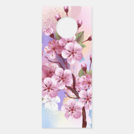 Roze Sakura op het schilderen Achtergrond Deurhanger