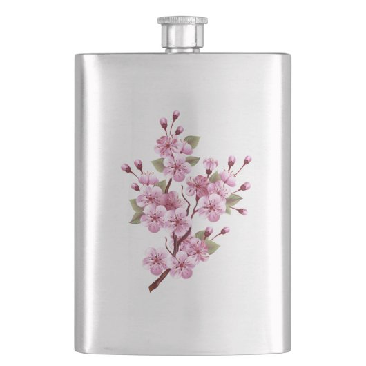 Roze Sakura op het schilderen Achtergrond Flacon (Voorkant)