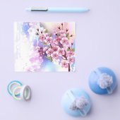 Roze Sakura op het schilderen Achtergrond Flyer (Enkel)