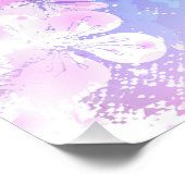 Roze Sakura op het schilderen Achtergrond Foto Afdruk (Hoek)