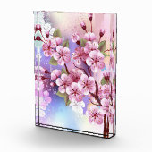 Roze Sakura op het schilderen Achtergrond Fotoblokken (Rechts)