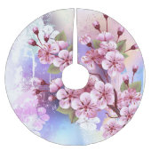 Roze Sakura op het schilderen Achtergrond Kerstboom Rok (Voorkant)